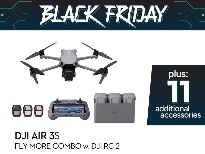 DJI Air 3S Black Friday Combo w. DJI RC 2